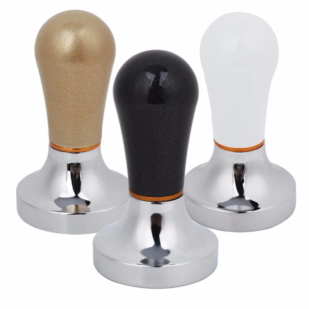 

57.5MM Calibrated Espresso Coffee Tamper with Stainless Steel Flat Base Ergonomics Handle Hammer Customized Coffee Accessories