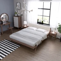 nordic style bed solid wood double bed 1 5m 1 8m simple modern double bed bedroom wedding bed hotel furniture