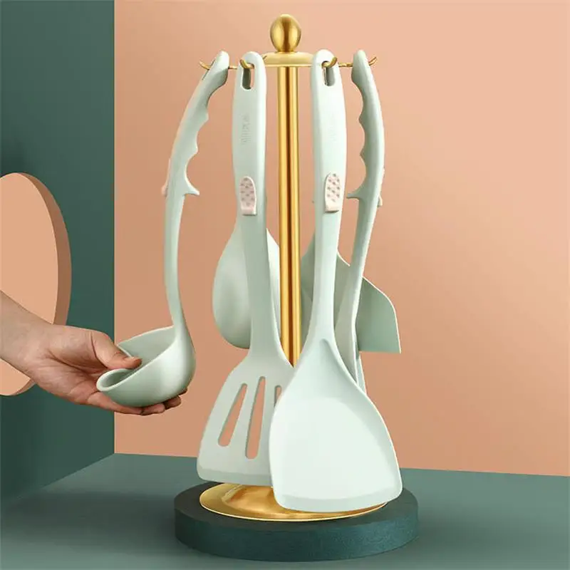 Силиконовые деревянные тернер ложка для супа шпатель Щетка скребок макаронные