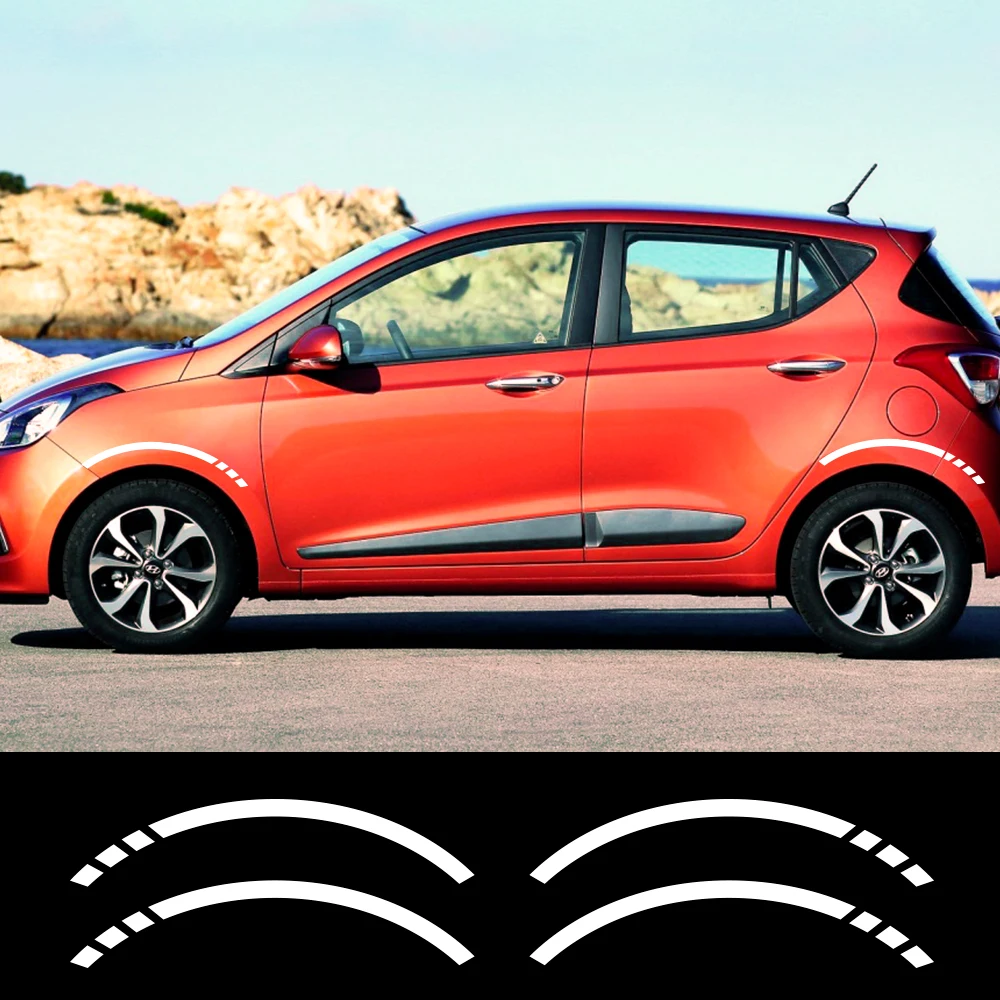 4 шт. для Hyundai i10 автомобильные шины виниловые спортивные наклейки передний задний