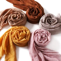 polyester women solid scarf for spring air conditioning towel muslim hijab 2021 fashion lady shawl beautiful beach towel
