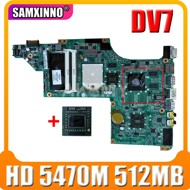 

For HP Pavilion DV7 DV7-4000 DV7T Series Laptop Motherboard DA0LX8MB6D1 630833-001 615686-001 HD 5470M 512MB Free cpu