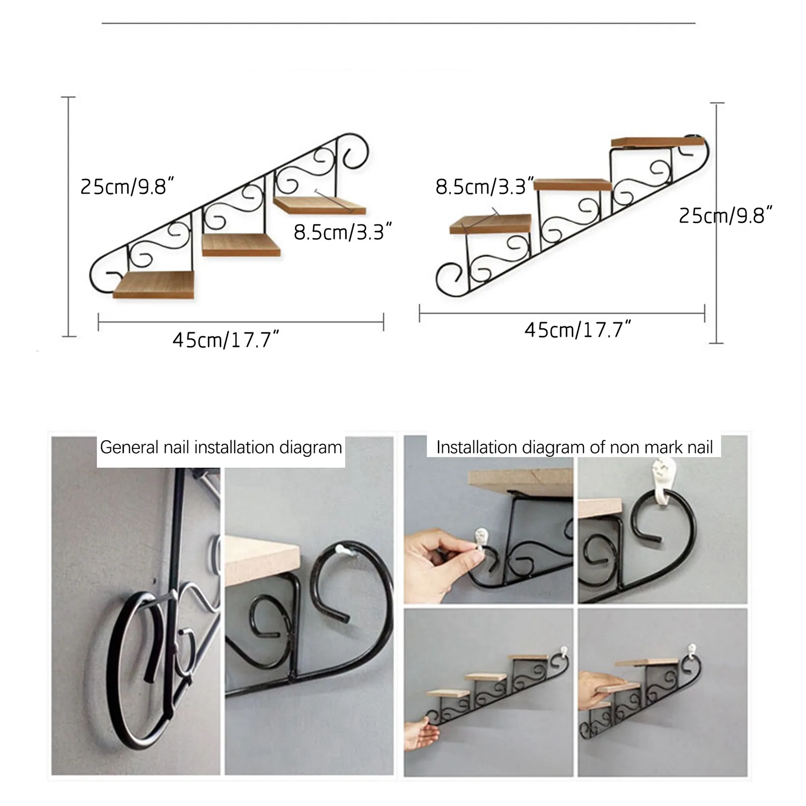 

Stair Shape Wall Decoration Wall Hanging Flower Shelf Shelf Wall Hanging