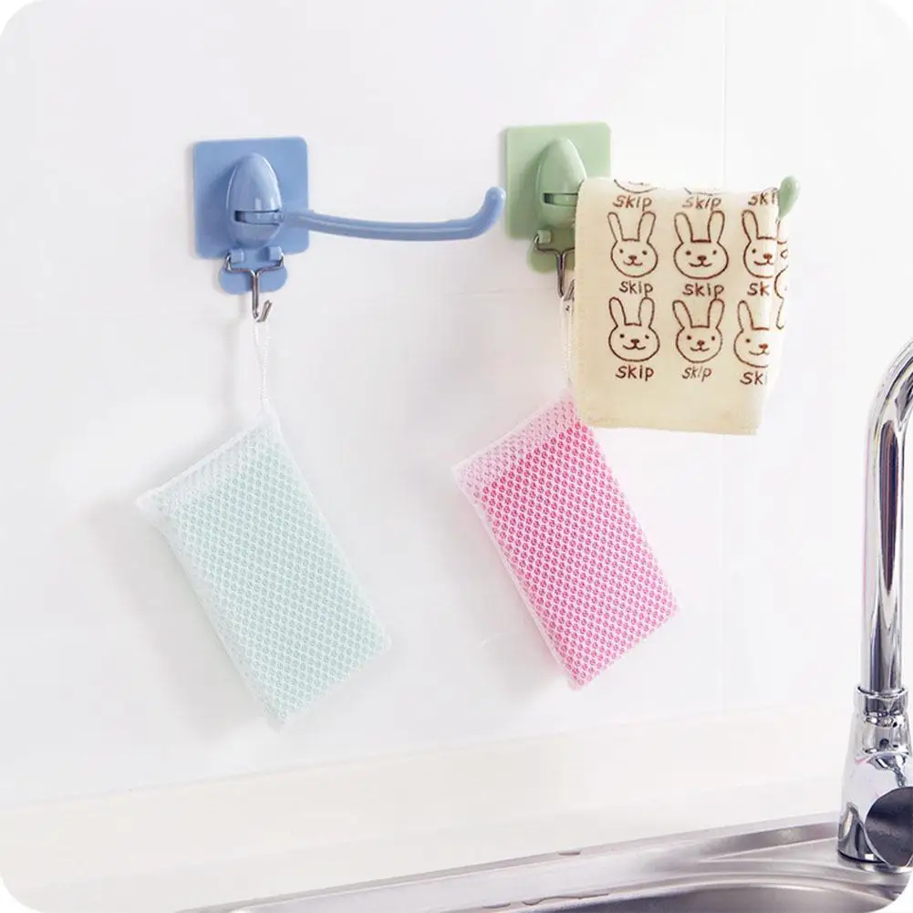 Studyset 2 шт. вращающийся гвозди Бесплатный настенный держатель для полотенец клей