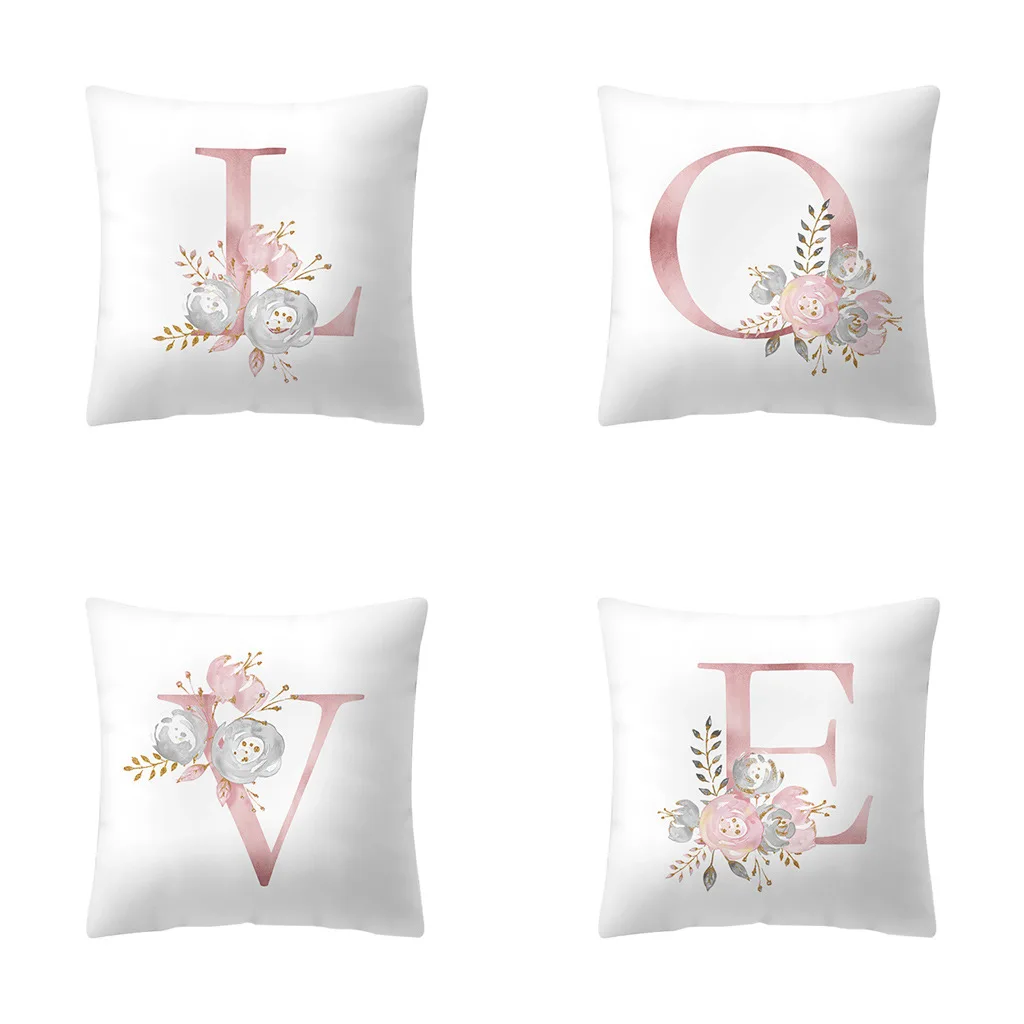 

Cushion Cover Decorative For Sofa Cover Case Seat Car Home Decor Throw Pillowcase Decoration Home Free combination of letters