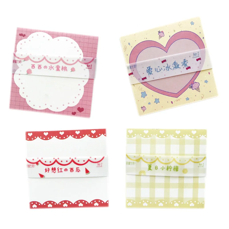 30 страниц/упаковка милые летние блокноты для заметок с фруктами лимоном Персиком