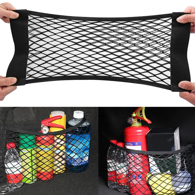 Car trunk organizer storage Back Rear Trunk Seat Elastic String Net Auto Organizer Bag car accessories | Автомобили и мотоциклы