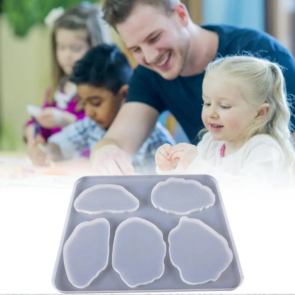 

1 Pcs Silicone Resin Molds Irregular Coasters Pendant Mold For Jewelry Making DIY Transparent Craft Decorations Resin Ornaments