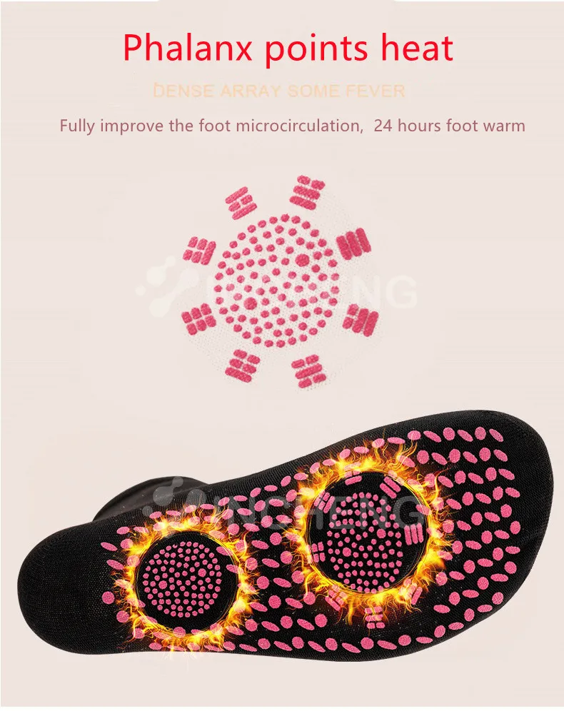 2PCS/Lot Self-heating Magnetic Socks for Women and Men Self Heated Socks Tourmaline Magnetic Therapy Winter Warm Massage Socks