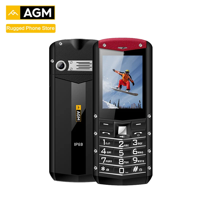 AGM M2 2," прочный телефон две sim-карты задний 0.3MP Открытый Телефон IP68 водонепроницаемый противоударный фонарь-прожектор 1970mAh