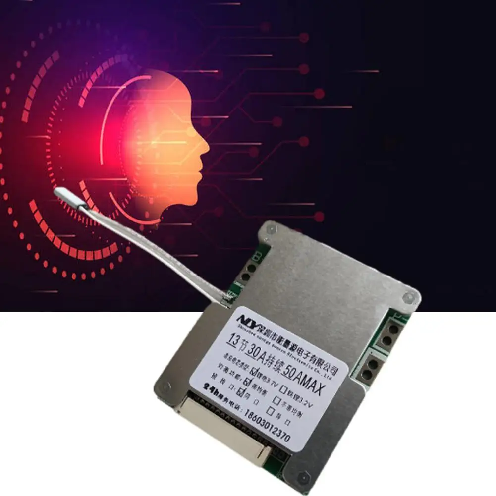 Блок литий-ионных батарей 13S 48 в 40 А 18650 защитная плата BMS PCB эквалайзер прочная