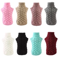 winter warm dog cat sweater clothes keep warming pet turtleneck jumper clothing coat knitting crochet cloth outfit vest