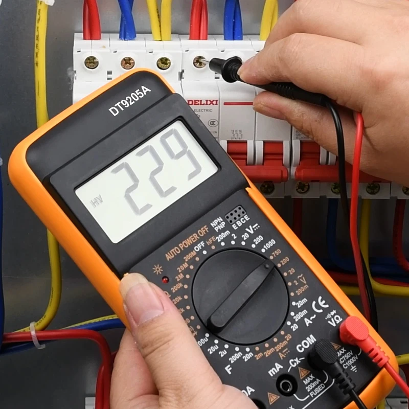 Профессиональный цифровой мультиметр DT9205A тестер ручной диапазон измеритель