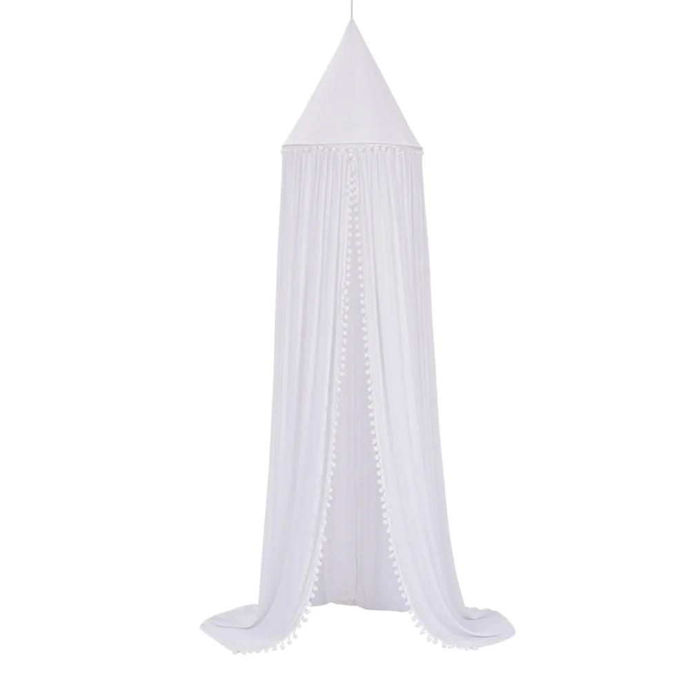 Хлопковые шарики для детской комнаты москитная сетка занавес кровати навес