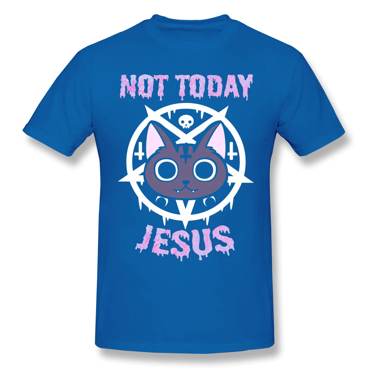 

Not Today Jesus Art black T Shirt Not Today homme T-Shirt Tees Pure Short Sleeve