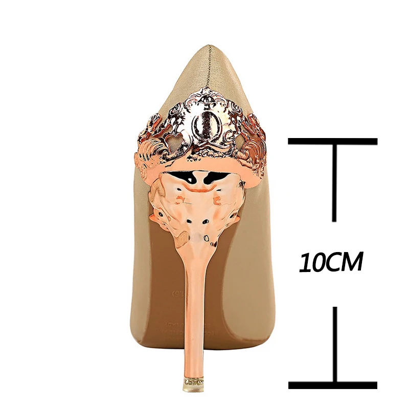 

Shoes Satin Woman Pumps Women Heels Metal Heel Stiletto Heels Gold Black Red Wedding Shoes High Heels Female Shoes 2021