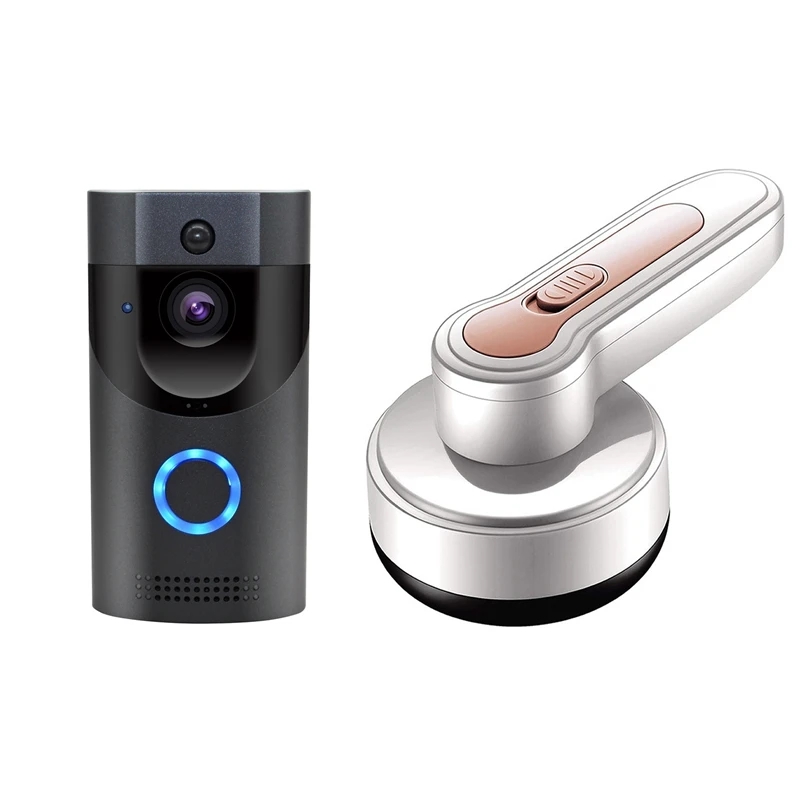 

Беспроводная видеокамера 1080P, дверной звонок с дистанционным мониторингом и средством для удаления ворса для одежды, триммер с шариком для ...