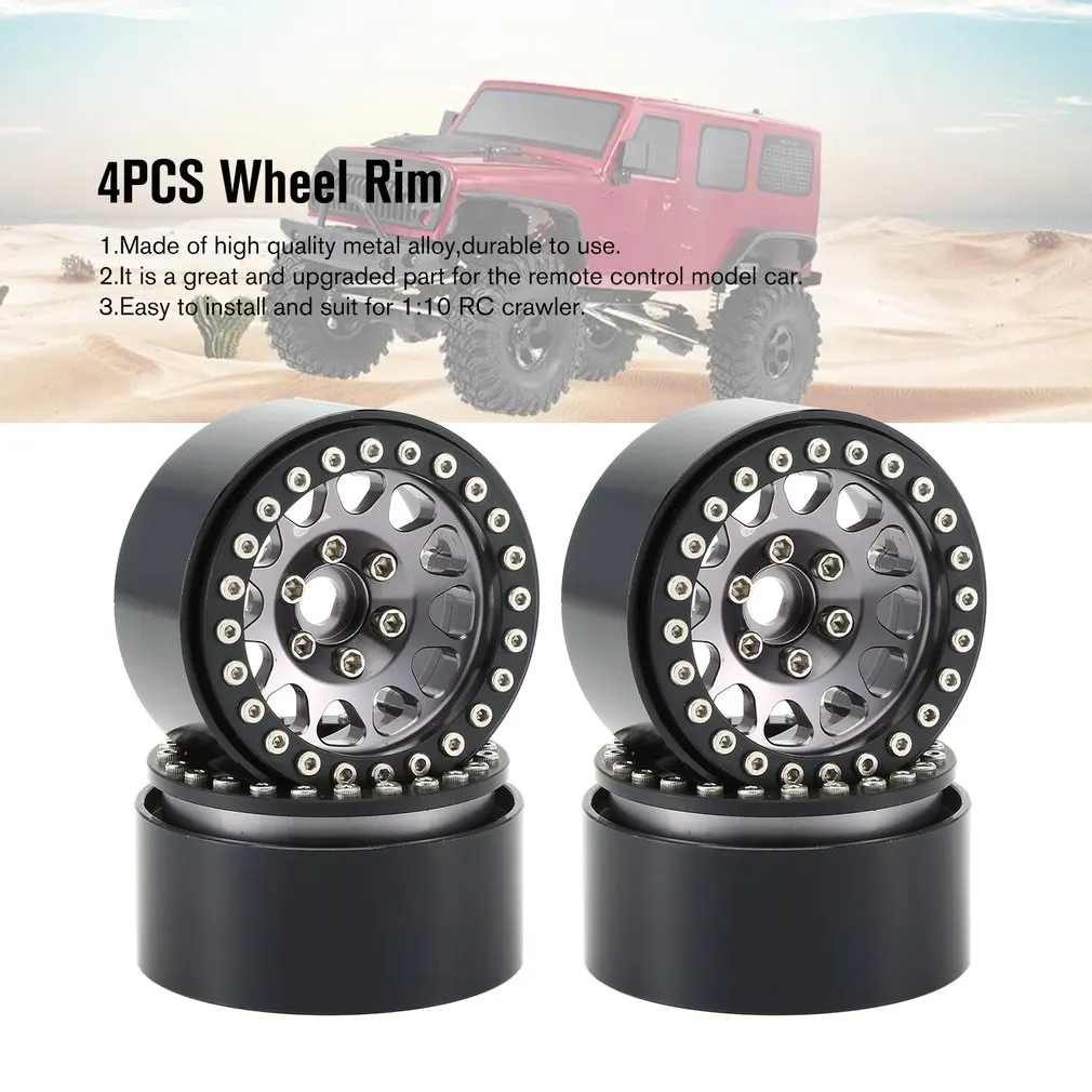 4PCS 1.9 Metal Beadlock Wheel Rim for 1:10 RC Crawler Traxxas Hsp Redcat Rc4wd Tamiya Axial Scx10 D90 Hpi Tire Accessories | Игрушки и