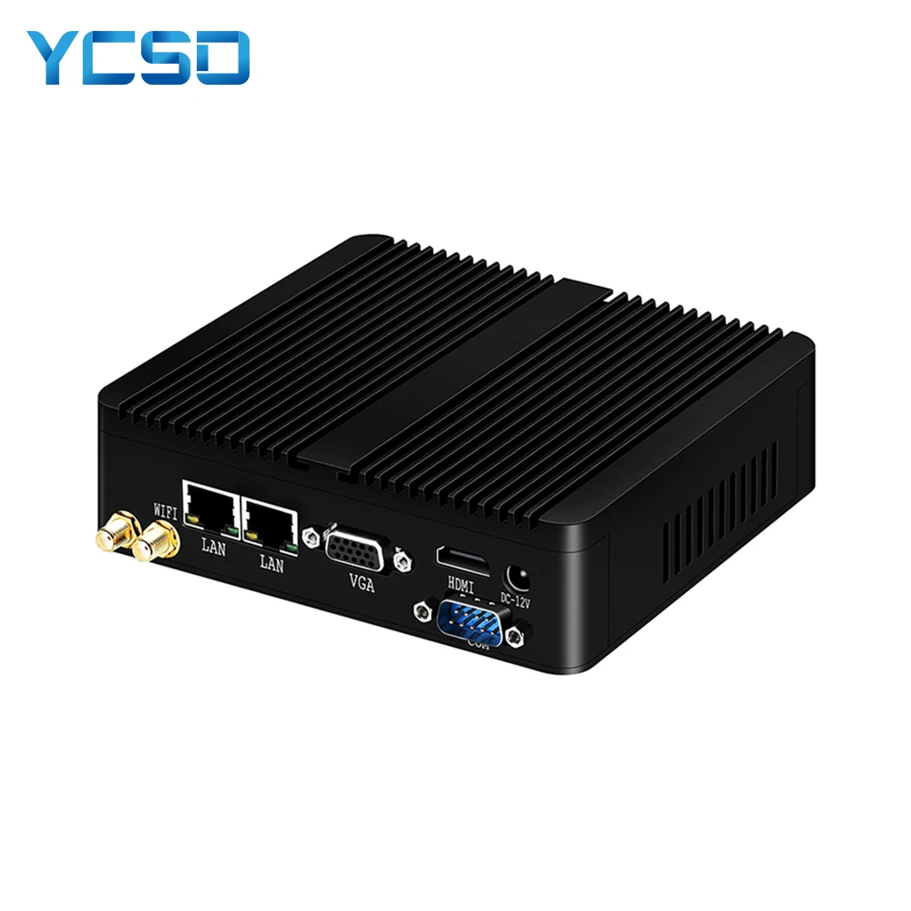HLY безвентиляторный мини ПК Intel Celeron j1900 Win Windows 10 7 Linux тонкий клиент Minipc Pfsense Micro 2Lan