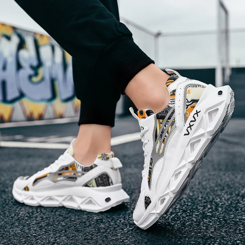 Men Running Shoes 44 Breathable Lightweight Fashion Men Jogging Sneakers 43 Outdoor Non-slip Casual Heighten Mens Sports Shoes