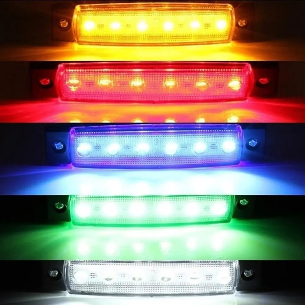 

6 Led Truck Side Width Light Lorry Trailer Marker Lights Waterproof Safty Lamps Lamp Indicator 24v 12v Warning Signal Night