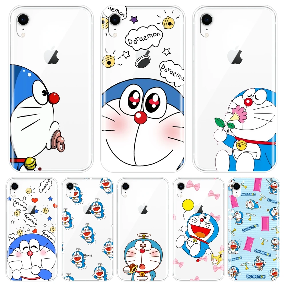 Чехол для Телефона iPhone 6 S 7 8 X XR XS Max силиконовый мягкий Doraemon Kawaii японская задняя