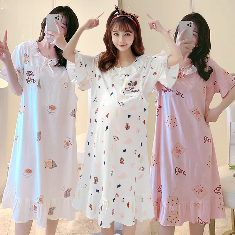 Ночные рубашки для кормления грудью одежда сна ночная сорочка мам Пижама платье