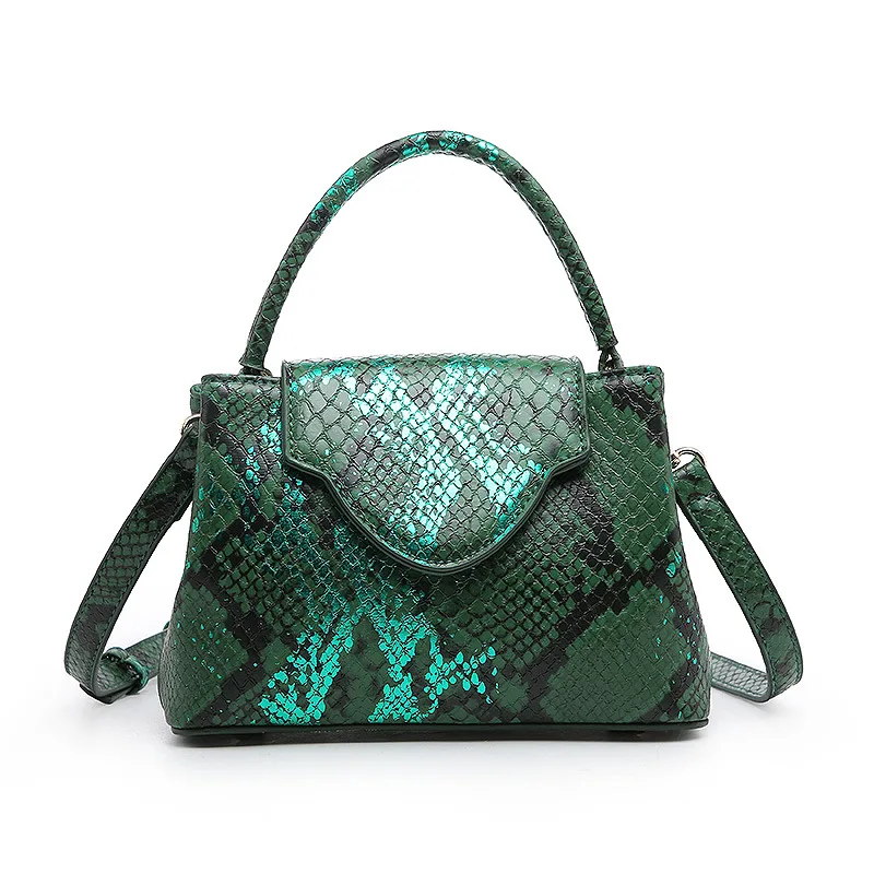 

Snake pattern personalized women's bag Small Tote Bag Python Pattern Leather Shoulder Bags Women Clutch for Party bag vanity