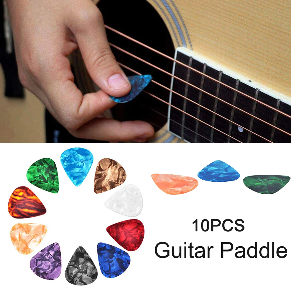 

10PCS Guitar Picks Plectrum Celluloid Electric Smooth Guitar Pick Bass Acoustic Guitar Accessories