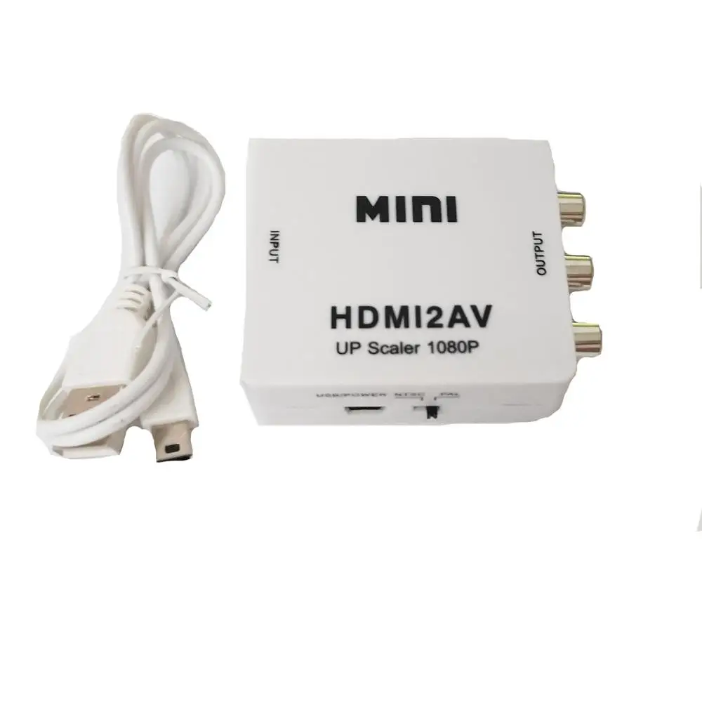 Адаптер преобразователь HDMI в AV HDMI2AV HD видео с на RCA AV/CVSB L/R поддержка 1080P NTSC