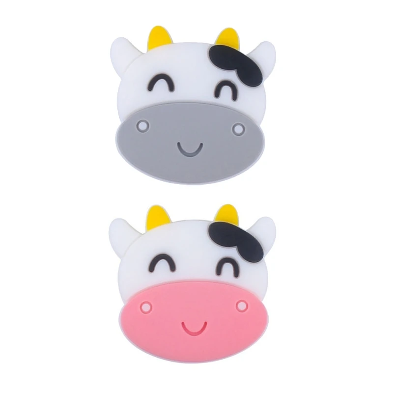 

Детский Прорезыватель для зубов, силиконовые бусины, Мультяшные животные, коров, молярные соски, детская игрушка для кормления, подарки для ...