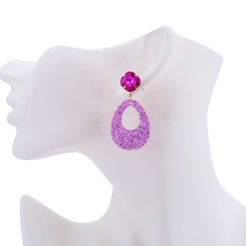 Женские серьги-капельки из смолы с кристаллами повседневные брендовые модные