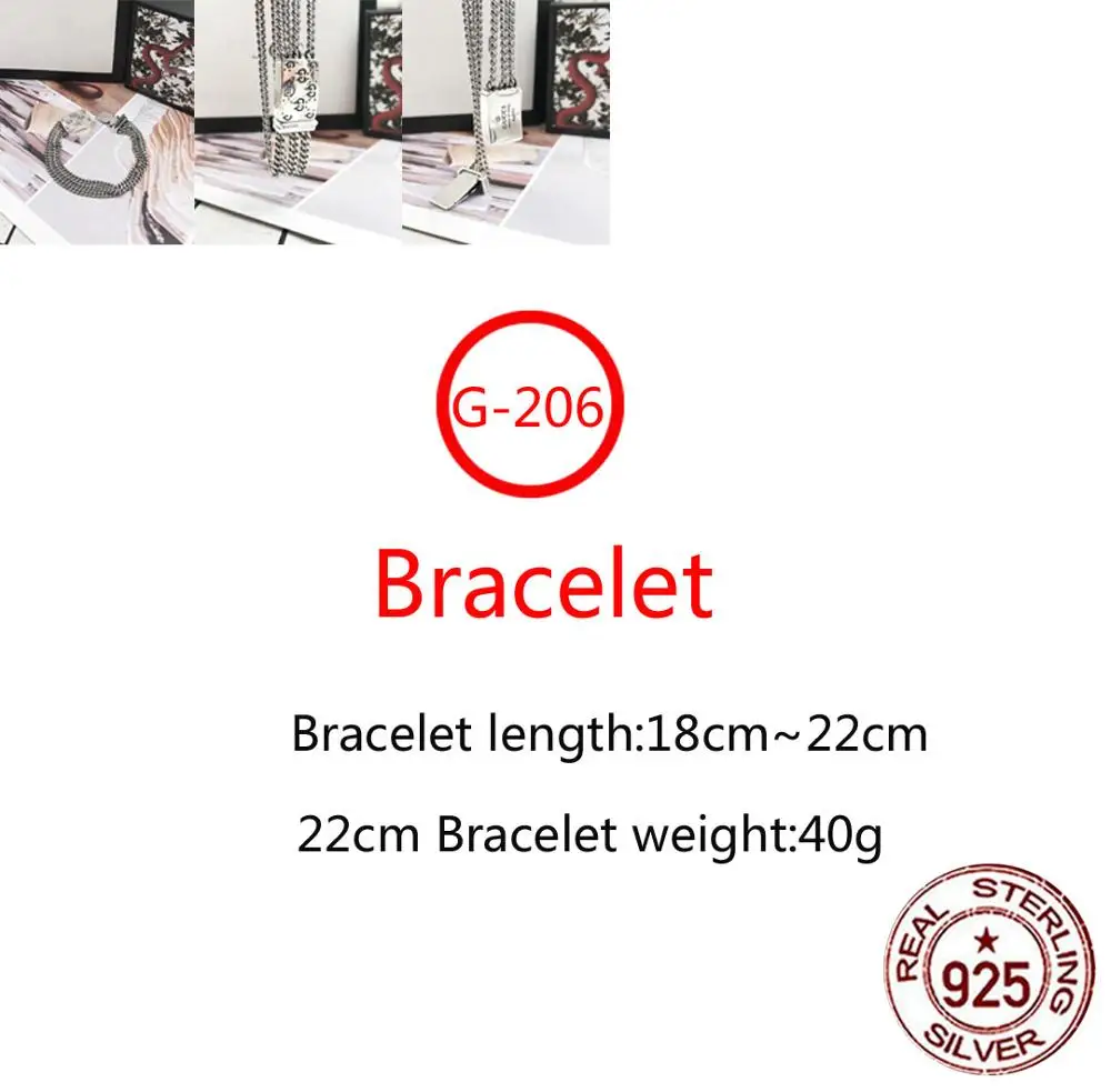 

G206 S925 Sterling Silver Bracelet New Brand Trend Couple Skull Letter Personality Fashion Style Simple Style Gift Hot Sale