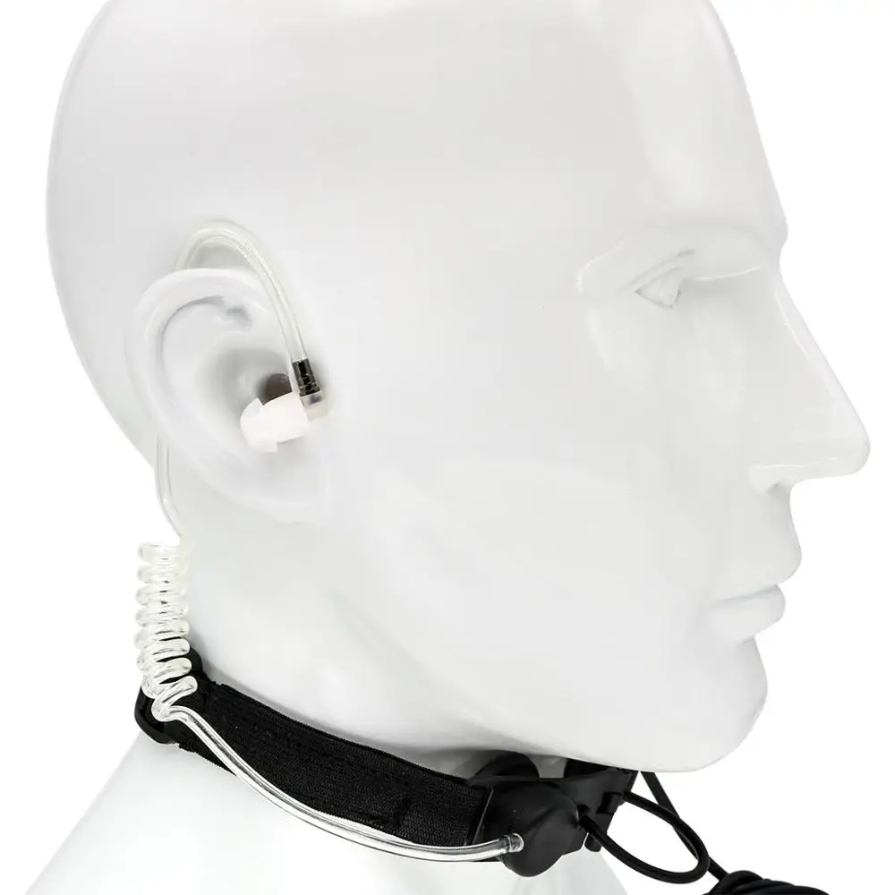 Airsoft throat headset outdoor hunting portable radio microphone neckband tactical  throat microphone vacuum sound CS headset