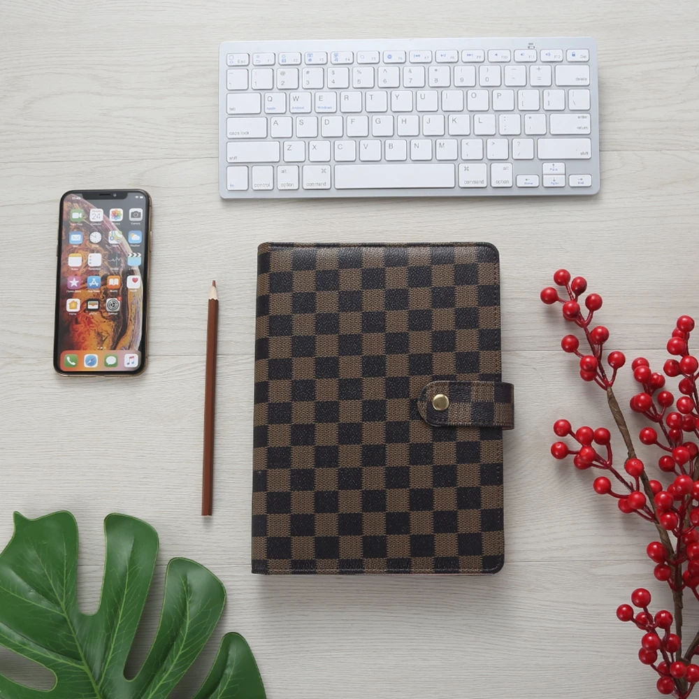 Твердая обложка A5 индивидуальное розовое золото кольцо дневник записная клетка