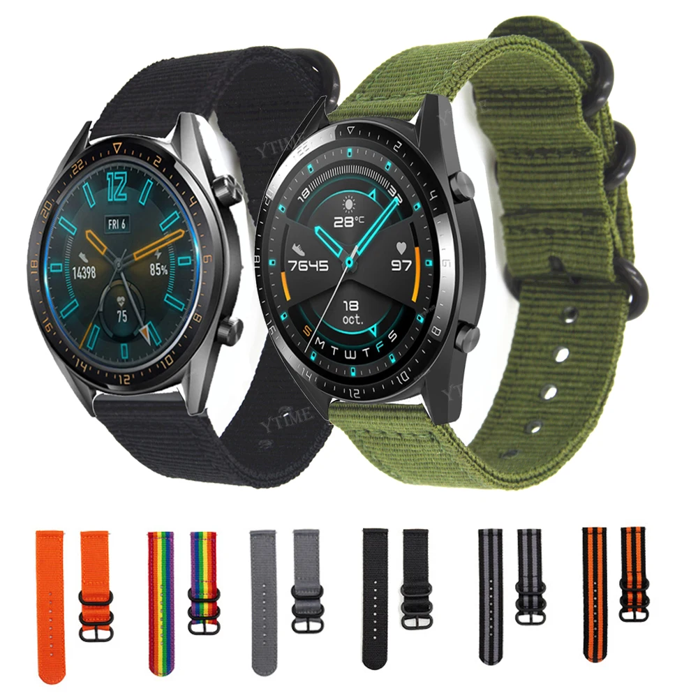 

22mm 20mm Strap Nylon Fabric for Samsung Galaxy Watch 3 46mm Active2 Gear S3 Replacement Band Amazfit HUAWEI Watch GT2 Soprt