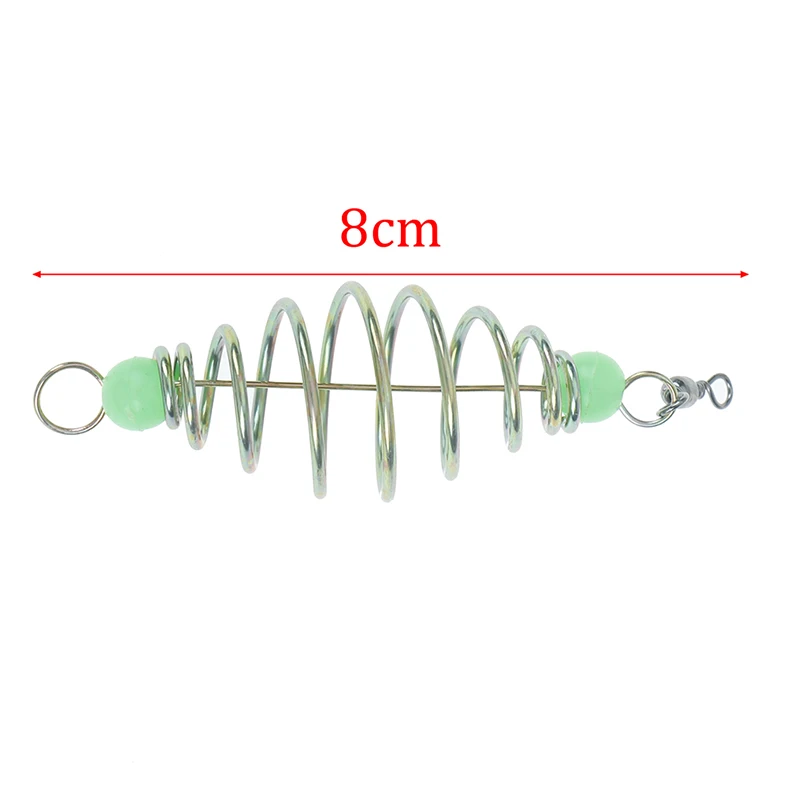 

5 Pcs/Set Stainless Steel Fishing Bait Spring Lure Inline Hanging Tackle Feeder