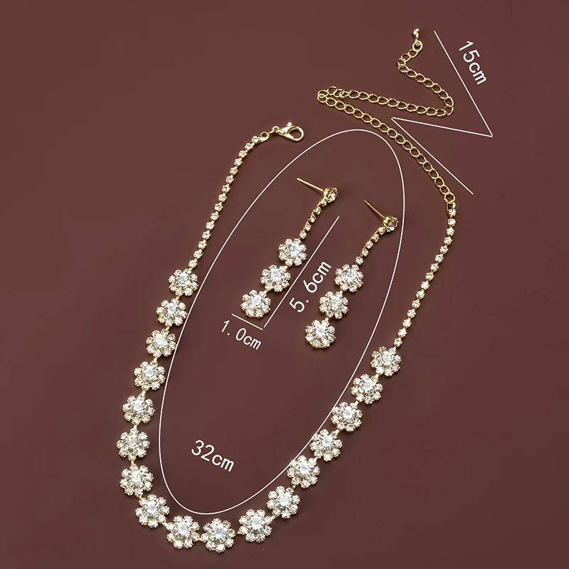 Модные наборы ювелирных украшений в стиле барокко с кристаллами форме капли воды