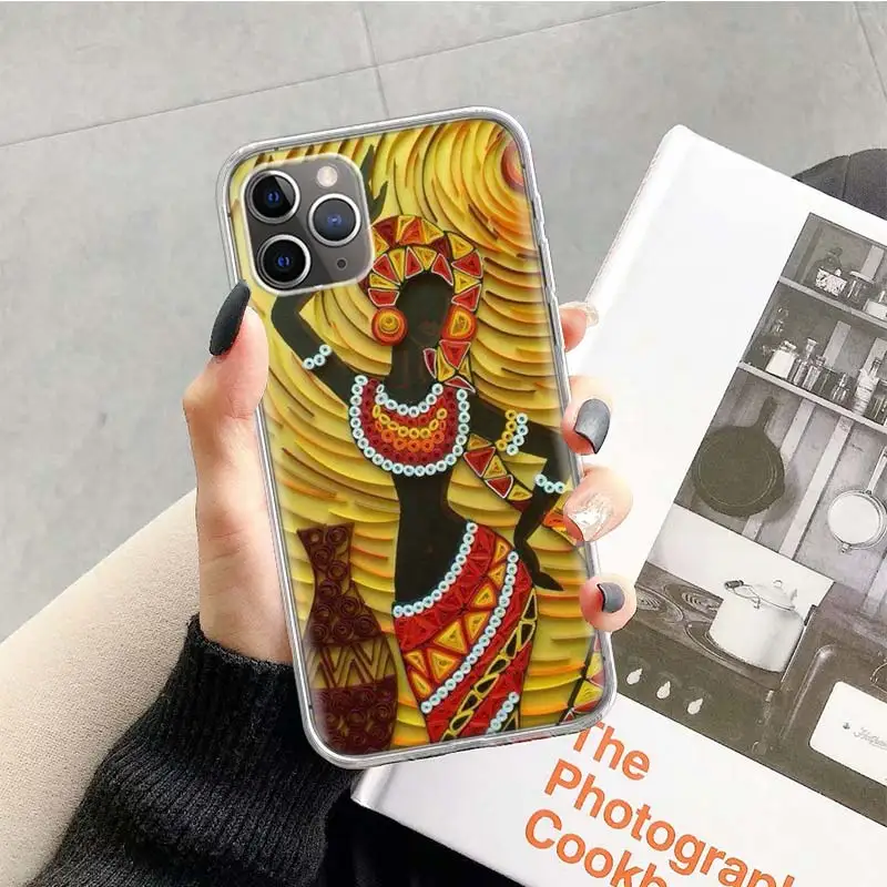 Африканский женский чехол для телефона Apple iPhone 11 13 12 Pro XS Max XR X 7 8 6 6S Plus Mini 5 5S SE