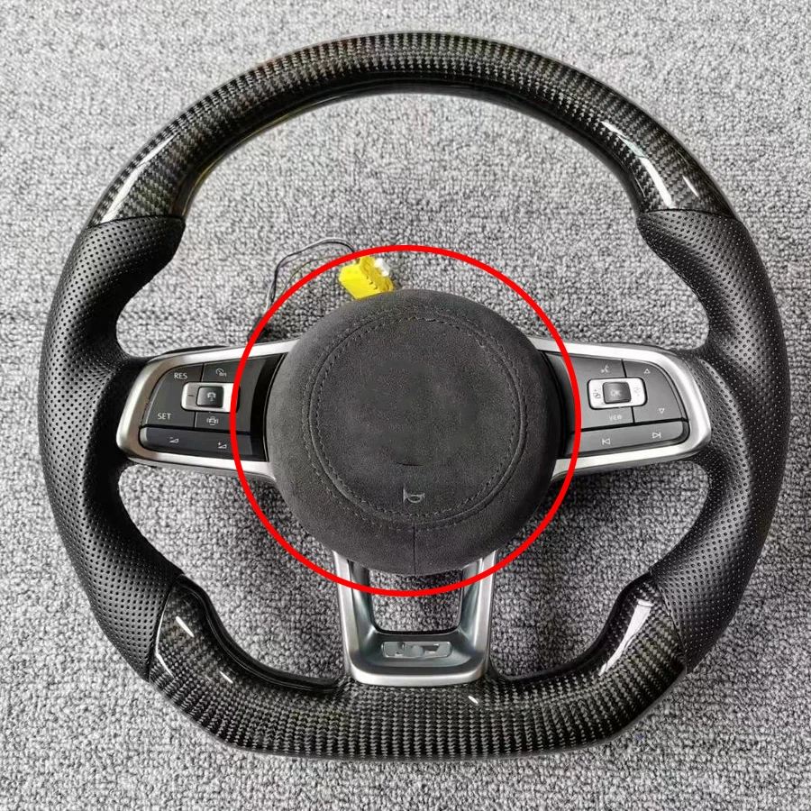 Дешево Чехол на руль из углеродного волокна для VW MK7 GOLF GTI R GTS