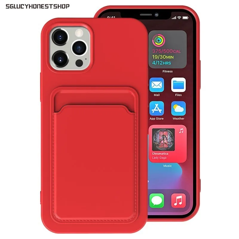 

Card Holder Phone Case for iPhone 12 Pro Max Mini SE 2020 11 XS X XR 6 7 8 Plus TPU Wallet Soft Back Cover Shockproof Coque NEW