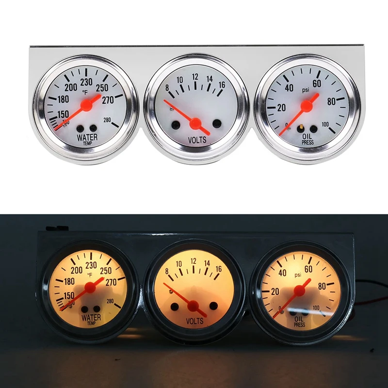 12 В тройной Калибр Набор Три в одном 2 дюйма 52 мм механический корпус температура