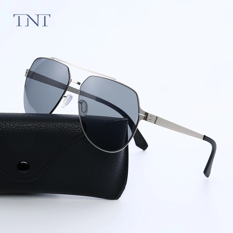 Солнцезащитные очки TNT Мужские поляризационные без винтов прямоугольной формы