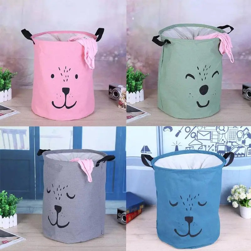 Корзина для хранения белья складная игрушка стол хлопок белье с ручкой грязная
