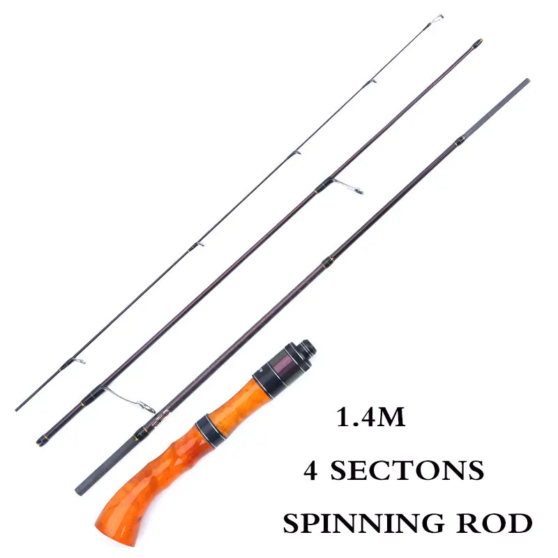 1.4M 4 SEC SPIN ROD Lurekiller японский Fuji Portalbe форель стержень 1,4 м деревянная ручка твердый карбоновый наконечник UL Спиннинг/литье стержень - Цвет: 1.4M 4 SEC SPIN ROD