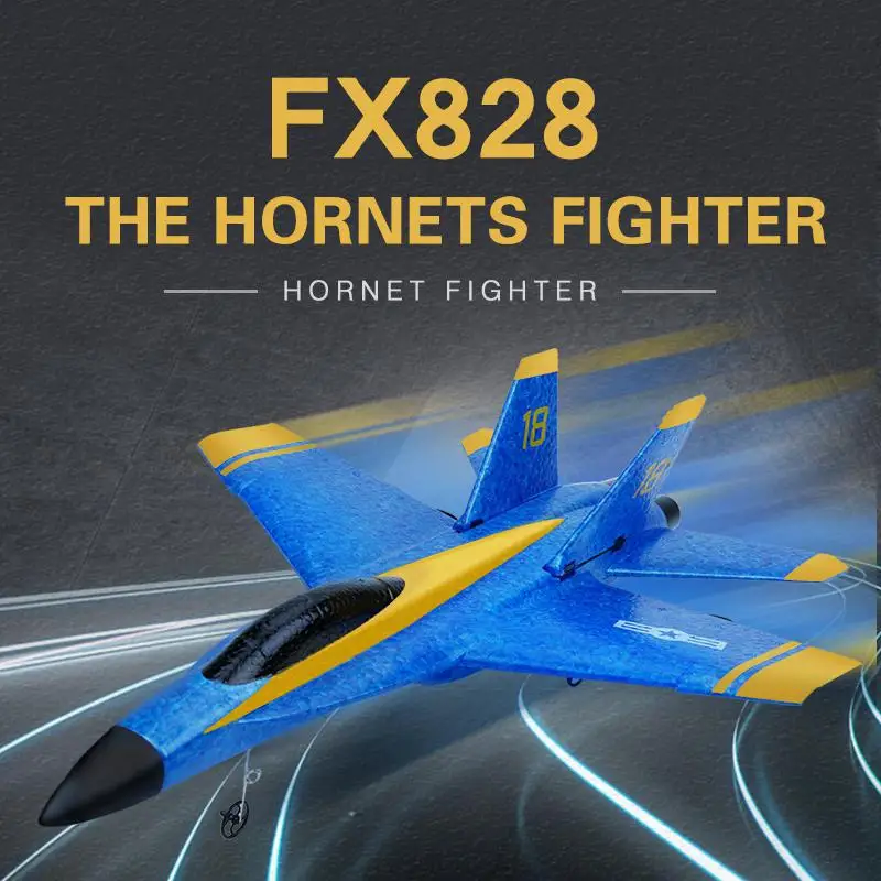 RCtown Fly Bear FX 828 2 4G 2CH F/A 18 Strike Fighter Hornet RC Glider Airplane RTF для мальчиков|Радиоуправляемые