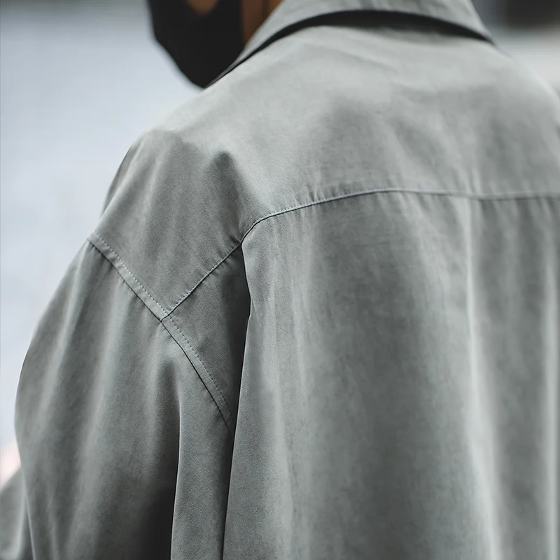 Рубашка Maden мужская с длинными рукавами Повседневная Уличная рубашка из