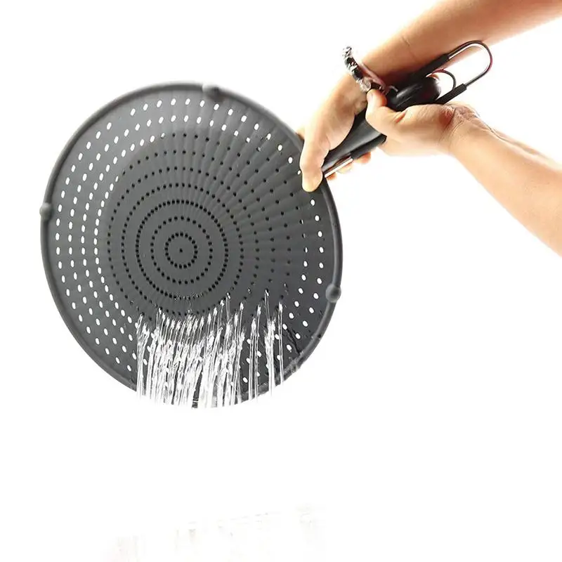 Защита от брызг масла для приготовления пищи и жарки останавливая горячий черный