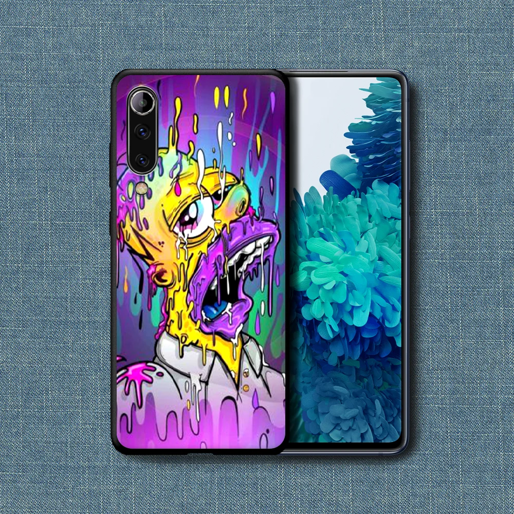 

Simpson Funny Cartoon Phone Case For Xiaomi Mi Note 10 A3 9 MAX 3 A2 8 9 Lite Pro Ultra black Coque Painting Bumper 3D Etui