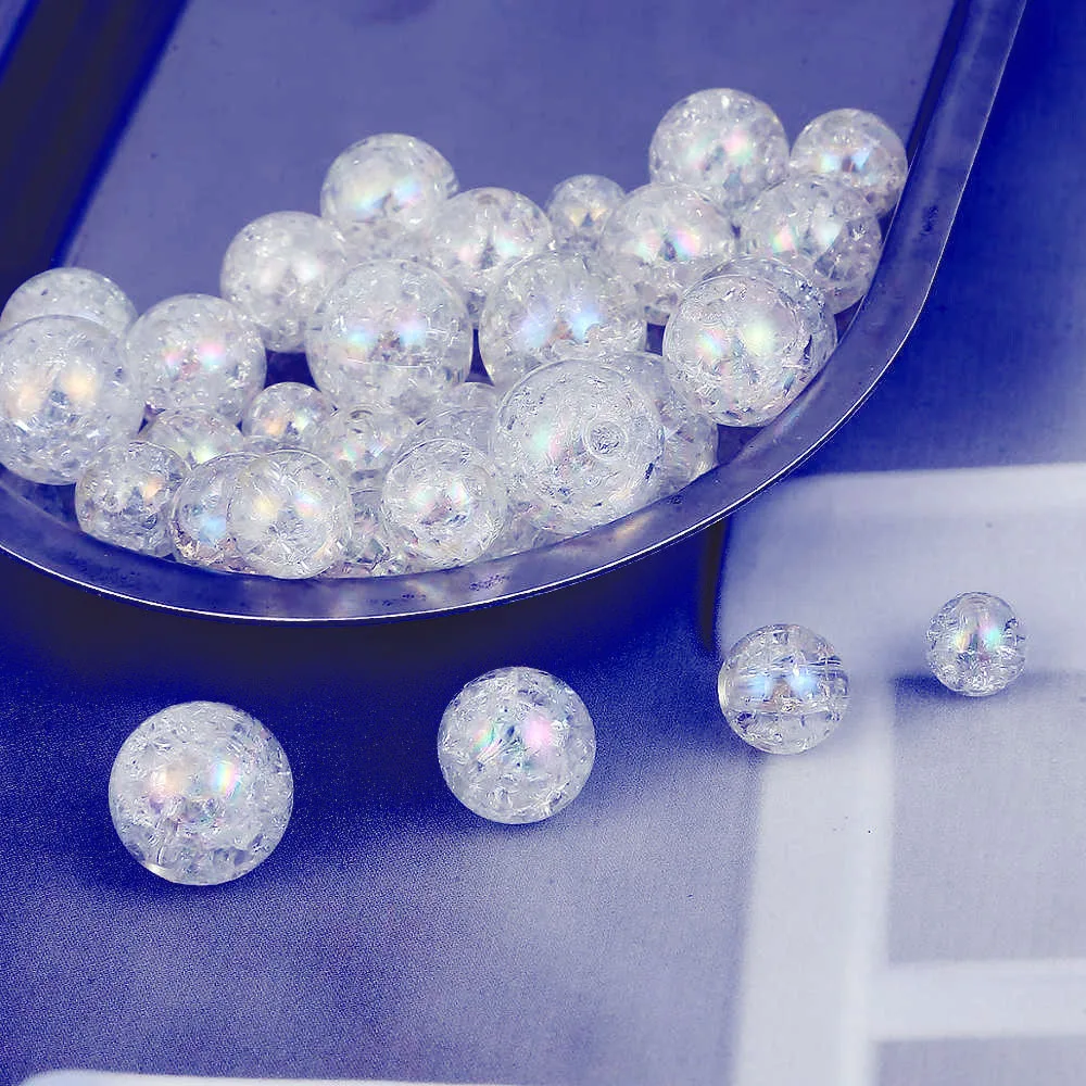 Новые акриловые белые бусины для изготовления ювелирных изделий своими руками